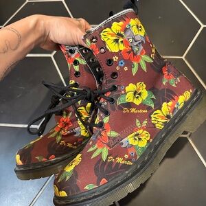 Dr. Martens 1460 Hawaiian Floral Canvas Boots